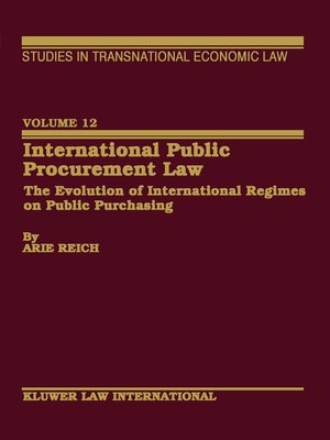 cover image of International Public Procurement Law